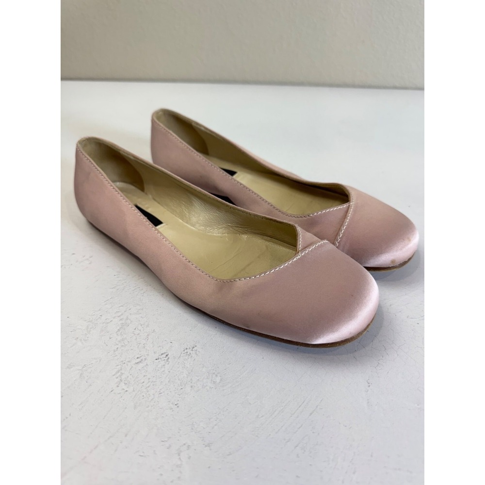 A.P.C. Pink Satin Ballet‎ Flats Womens Size 36 Classic Pretty Round Toe Career